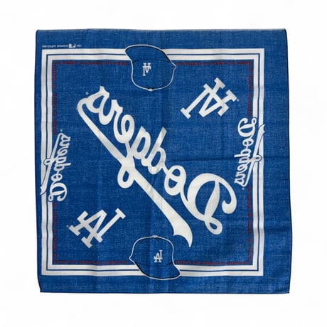 DEADSTOCK " 1990's MLB LOS ANGELES DODGERS BANDANA " Made in U.S.A.