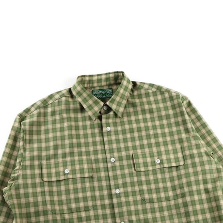BROWN by 2-tacs＂REGULAR COLLAR＂GREEN CHECK