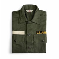 DEADSTOCK " 1960's FRUIT OF THE LOOM OG-107 UTILITY SHIRT " Made in U.S.A. / SZ MEDIUM