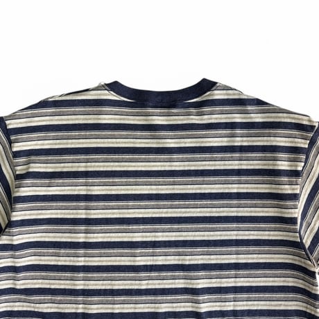 DEADSTOK＂1990's CRYSTAL MILLS MULTI STRIPED TｰSHIRT " MADE IN U.S.A. / SZ LARGE