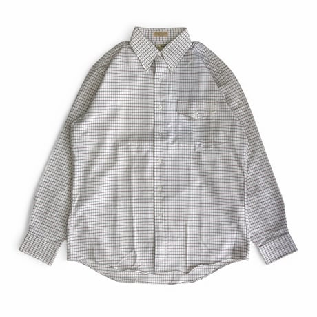 DEADSTOCK " 1990's L.L.BEAN PLAID OXFORD L/S BD SHIRT " MADE IN U.S.A. / SZ M 16-34