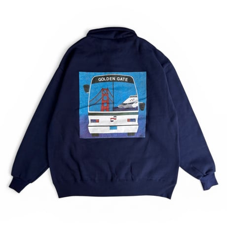 DEADSTOCK＂1990's GOLDEN GATE TRANSIT HALF ZIP SWEAT＂BY JERZEES