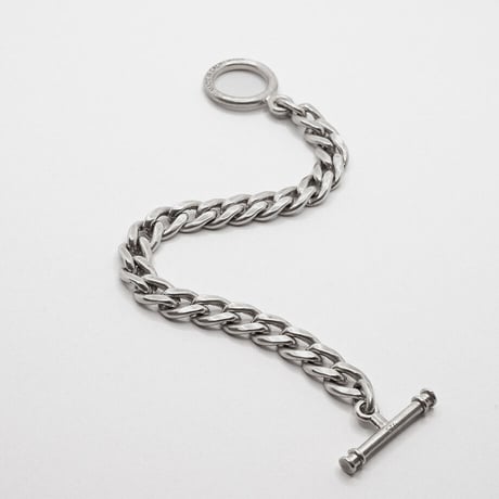 MADE IN CALIFORNIA＂T-BAR CUBAN BRACELET＂Made in U.S.A. / SZ MEDIUM