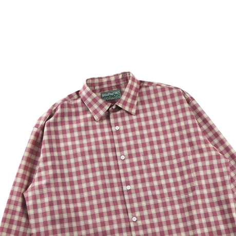 BROWN by 2-tacs＂WIDE COLLAR＂RED CHECK