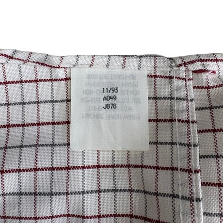 DEADSTOCK " 1990's L.L.BEAN PLAID OXFORD L/S BD SHIRT " MADE IN U.S.A. / SZ M 16-34