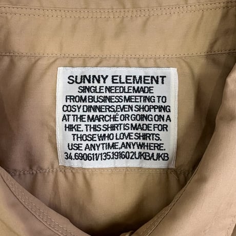 SUNNY ELEMENT＂VINEYARD SHIRT＂120s/2 / DEADSTOCK FABRIC