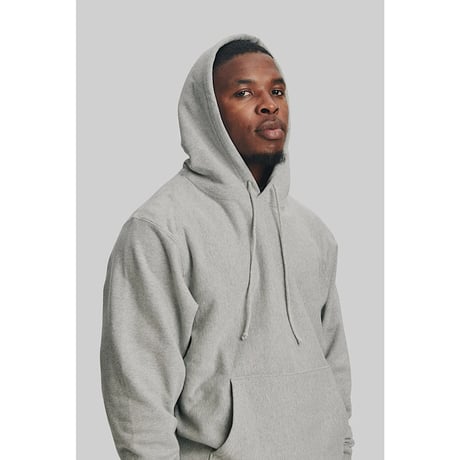 HOUSE OF BLANKS＂RELAXED FIT PULLOVER HOODED SWEATSHIRT＂Heather Grey