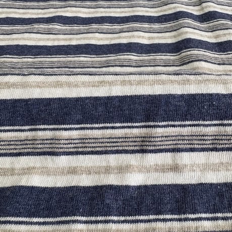 DEADSTOK＂1990's CRYSTAL MILLS MULTI STRIPED TｰSHIRT " MADE IN U.S.A. / SZ LARGE