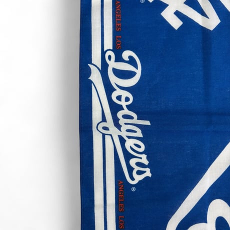DEADSTOCK " 1990's MLB LOS ANGELES DODGERS BANDANA " Made in U.S.A.