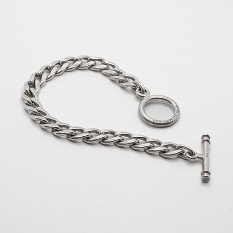 MADE IN CALIFORNIA＂T-BAR CUBAN BRACELET＂Made in U.S.A. / SZ MEDIUM