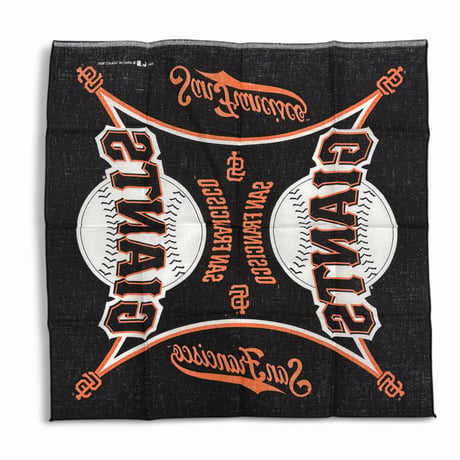DEADSTOCK " 1990's MLB SAN FRANCISCO GIANTS BANDANA " Made in U.S.A.