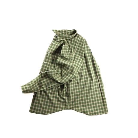 BROWN by 2-tacs＂REGULAR COLLAR＂GREEN CHECK