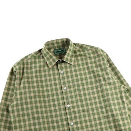 BROWN by 2-tacs＂WIDE COLLAR＂GREEN CHECK