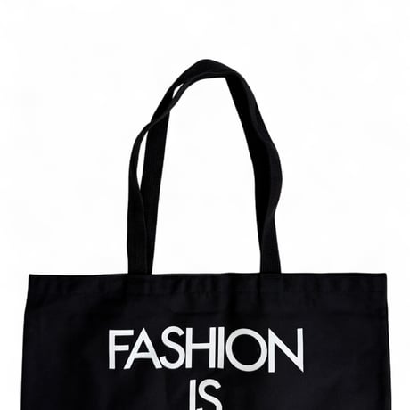 SLOWPOKE＂FASHION IS THE ARMOR BLACK TOTE BAG＂ENVIRO TOTE
