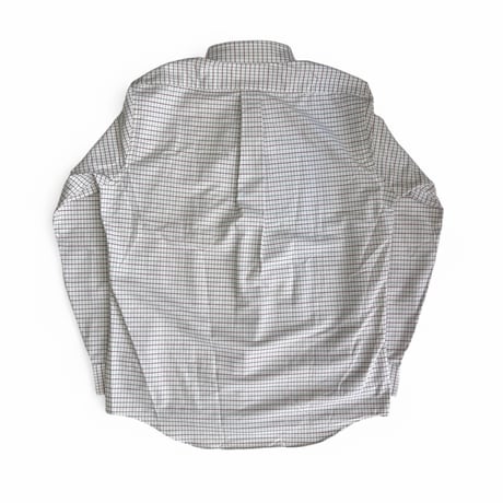 DEADSTOCK " 1990's L.L.BEAN PLAID OXFORD L/S BD SHIRT " MADE IN U.S.A. / SZ M 16-34
