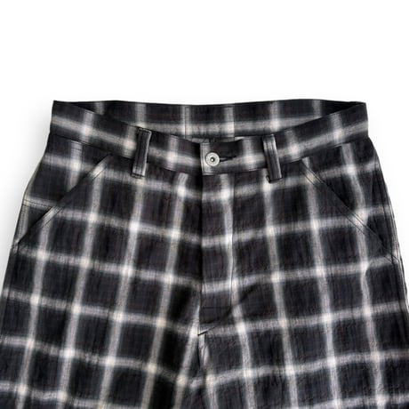 WILLOW PANTS " P-011 " OMBRE CHECK / DEADSTOCK FABRIC