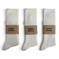 TONNY SOCKS＂MERINO WOOL WHITE RIB SOCKS＂MADE IN JAPAN