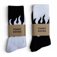 TONNY SOCKS＂FLAME PATTERN SOCKS＂MADE IN JAPAN