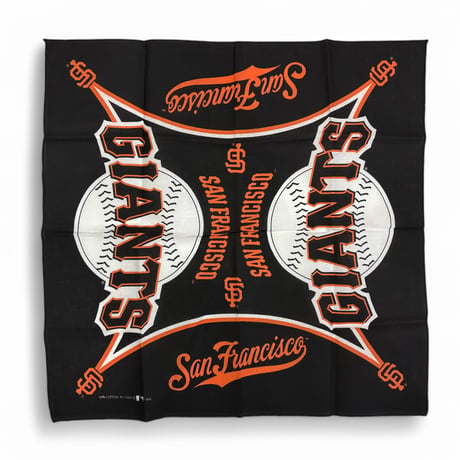 DEADSTOCK " 1990's MLB SAN FRANCISCO GIANTS BANDANA " Made in U.S.A.