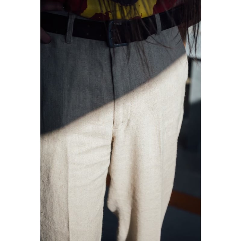 WILLOW PANTS＂P-015＂SLAB CANVAS / DEADSTOCK FABR