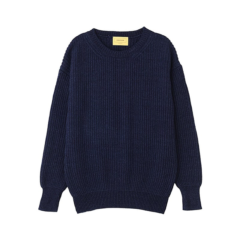 SEVEN BY SEVEN"INDIGO CREW NECK KNIT"One wash | SEVEN BY SEVEN"INDIGO CREW NECK KNIT"One wash |