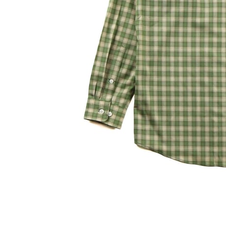 BROWN by 2-tacs＂WIDE COLLAR＂GREEN CHECK
