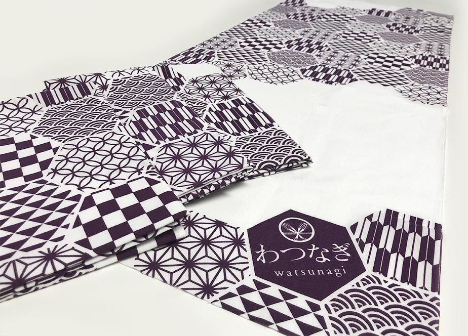 吉祥文様？尽くしの上布 麻 のレン 吉祥 ふし糸織ハンカチ / 綿100% 50×50cm レディース