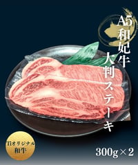 [品番S-6] TI厳選オリジナル和牛和妃牛大判ステーキ 300g×2枚