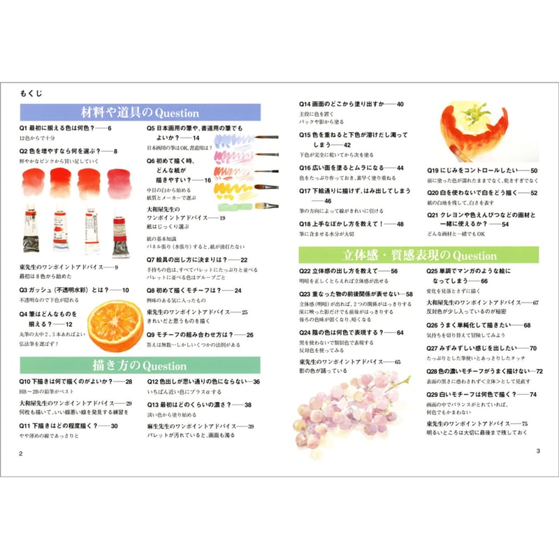 ここが知りたい 水彩まるごとQ&A | みみずくの本屋さん
