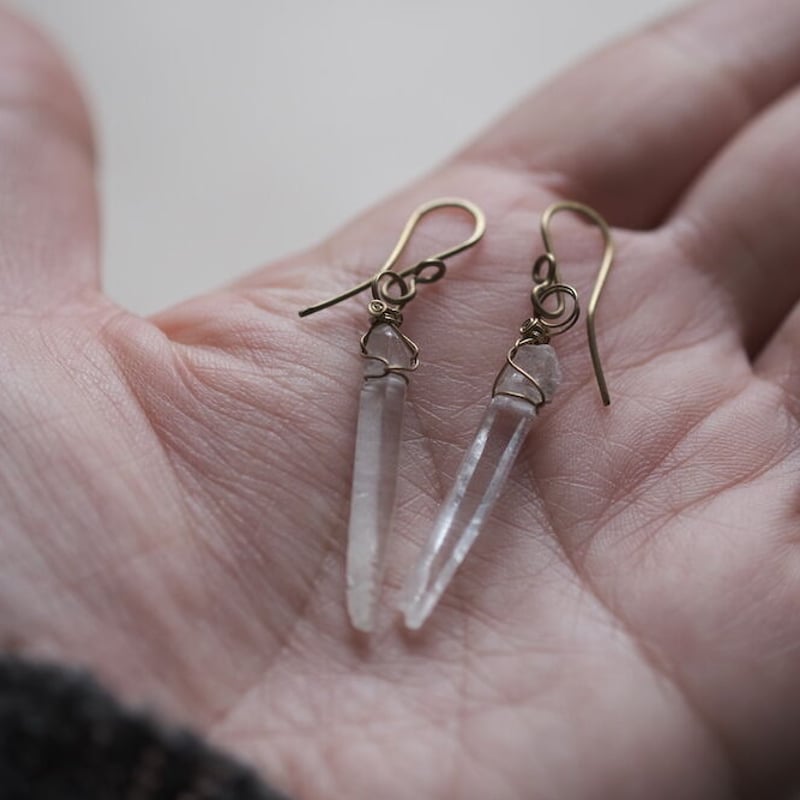 レムリアンシードクリスタル ピアス / イヤリング ＜メキシカン