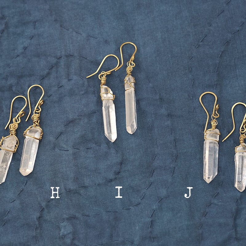 レムリアンシードクリスタル ピアス / イヤリング ＜メキシカン