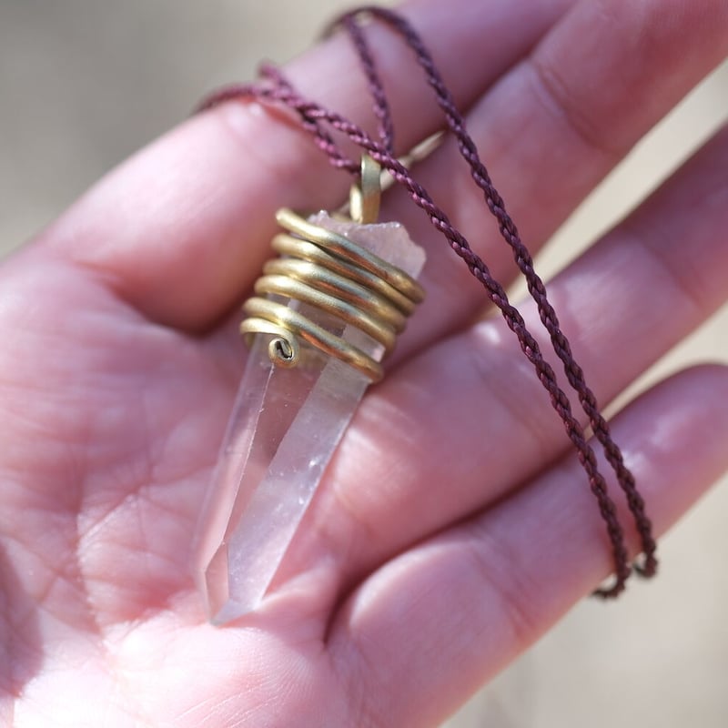 【保証シール付】レムリアンシードクリスタル10金ペンダント 保証シール付】レムリアンシードクリスタル10金ペンダント