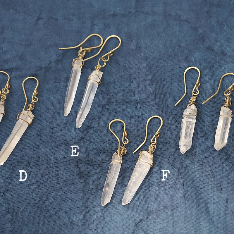 レムリアンシードクリスタル ピアス / イヤリング ＜メキシカン