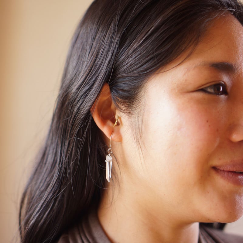 レムリアンシードクリスタル ピアス / イヤリング ＜メキシカン