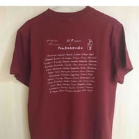 中山道旅人Ｔシャツ（バーガンディ）