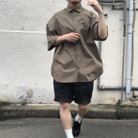 unisex / make my day select /  ハイデンスツイル S/Sシャツ / カーキ / Mサイズ