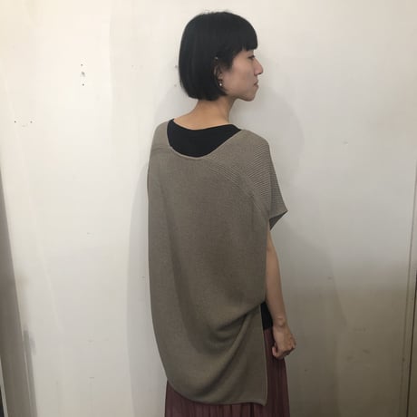 síːm / コットンリネンオーバーベスト / グレー