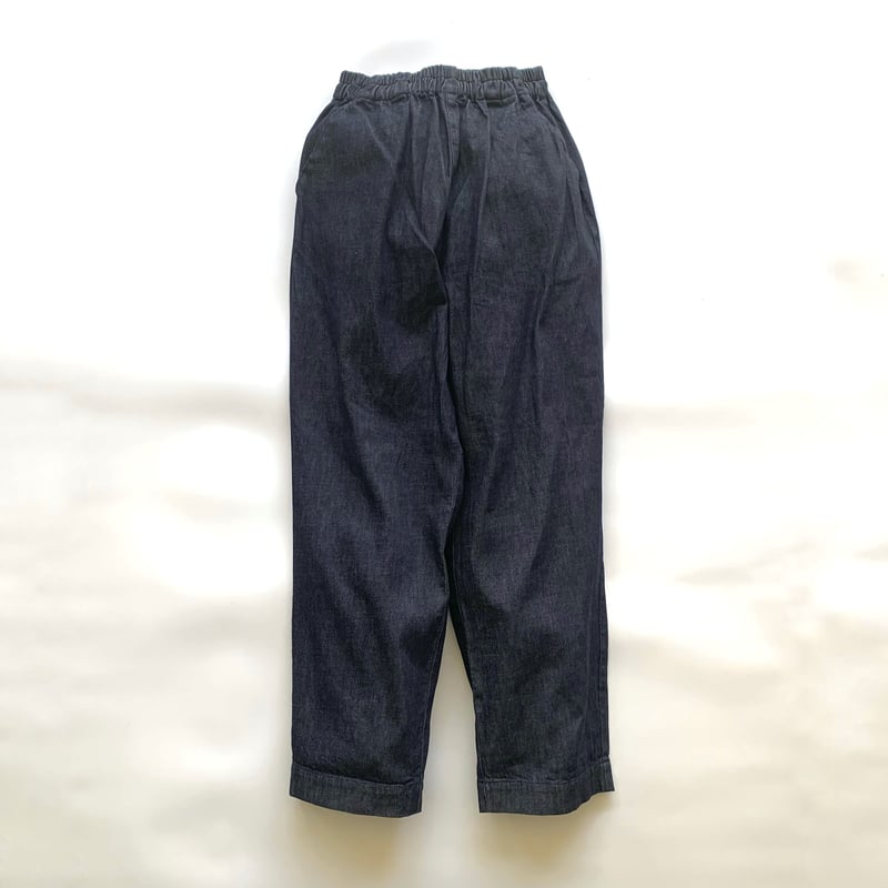 H.UNIT デニム　イージーパンツ　used wash indigo H.UNIT】Denim easy pants (Used wash) Light Indigo | unstable
