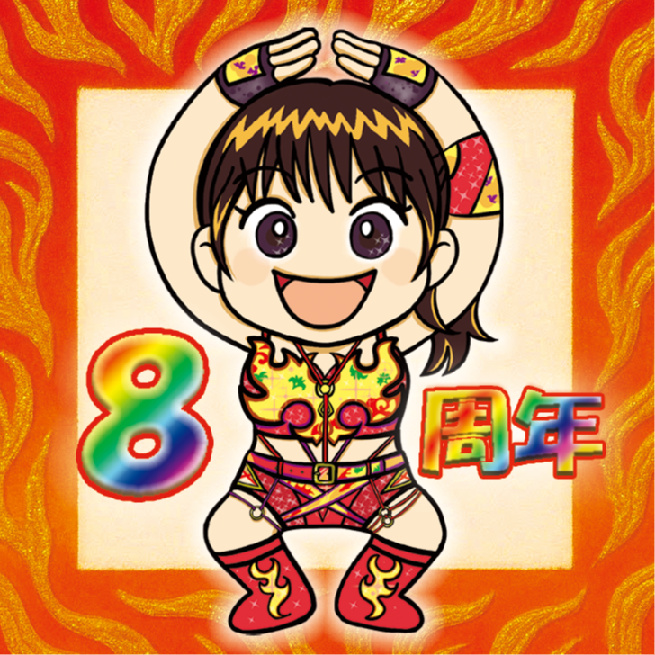 8周年ステッカー【谷もも選手デザイン】 | みゆねえショップ