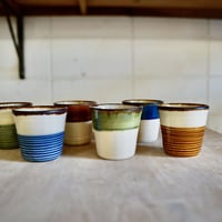 陶コップ〔小〕ー白2トーンーいっちん無し