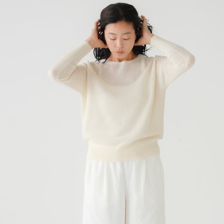 【予約販売】CA & Co. カシミヤ メッシュセーター
