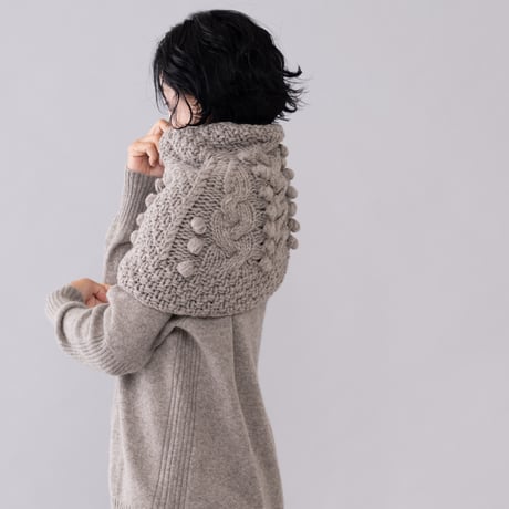 【受注生産】CA＆Co. 手編み　YAK  Bubble shoulder＆neckwarmer