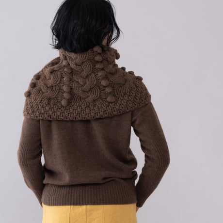 【受注生産】CA＆Co. 手編み　YAK  Bubble shoulder＆neckwarmer