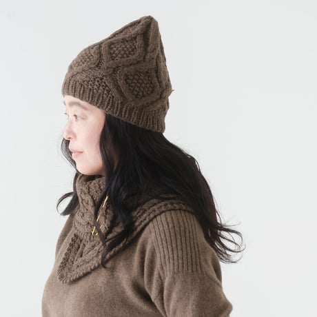 【予約販売】CA＆Co. 手編み　YAK  petit muffler（フリンジ無し）