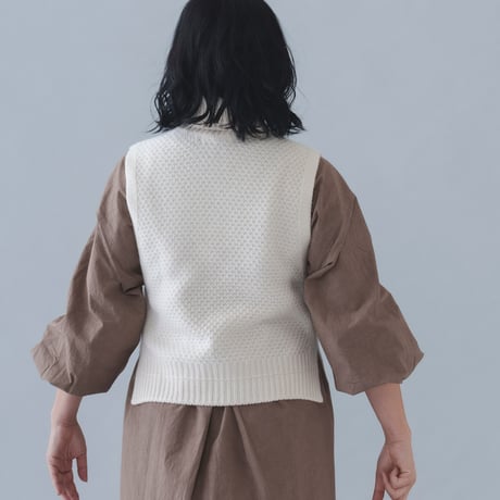 【予約販売】CA＆Co. Cashmere 鹿の子編みベスト