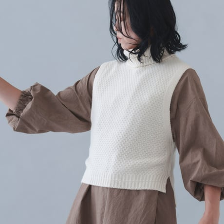 【予約販売】CA＆Co. Cashmere 鹿の子編みベスト