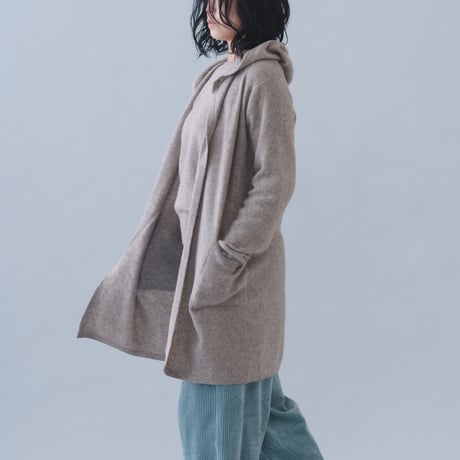 【予約販売】CA＆Co. YAK  フード付きロングカーディガン