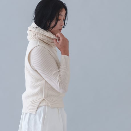 【予約販売】CA＆Co. Cashmere 鹿の子編みベスト