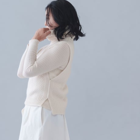 【予約販売】CA＆Co. Cashmere 鹿の子編みベスト
