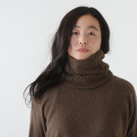 【予約販売】CA＆Co. 手編み YAK  鹿の子ネックウォーマー（ジャストタイプ）